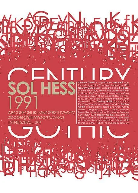 Century Gothic Typography Poster Design | Gothic style 1918 typography, Century gothic font style, Modern typography on