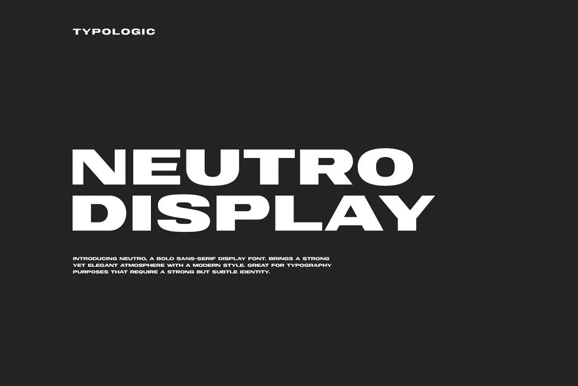 Neutro Display Font | Neutra font, Marvio - modern display typeface, Text logo design