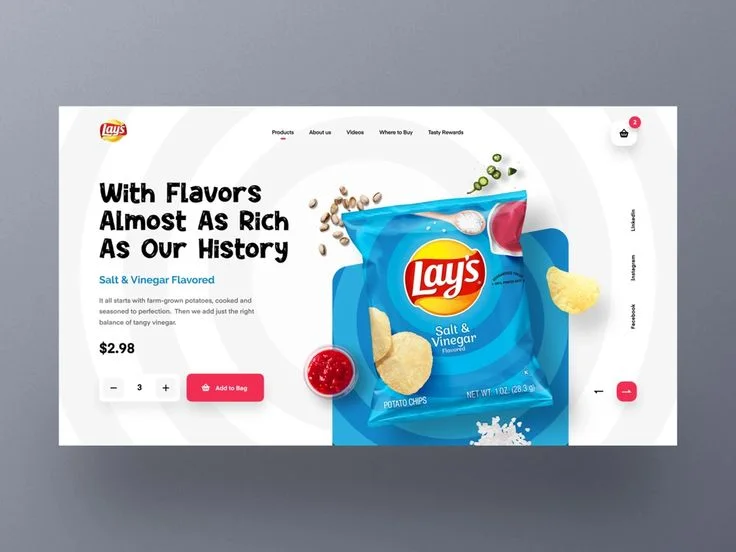 Lay's Website - Mobile concept by Farzan Faruk 👑 for Orizon: UI/UX Design Agency on Dribbble | Website design food prod