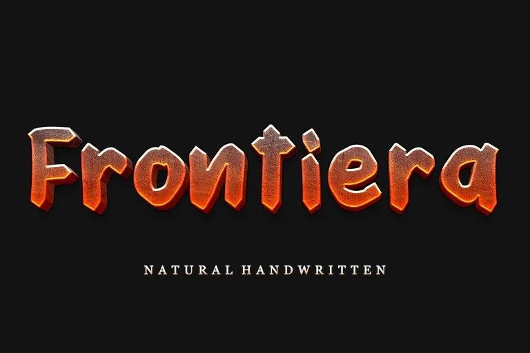 Frontiera Font logochallenge💮. | Nara font style, Western font ttf file, Wastern font for commercial use