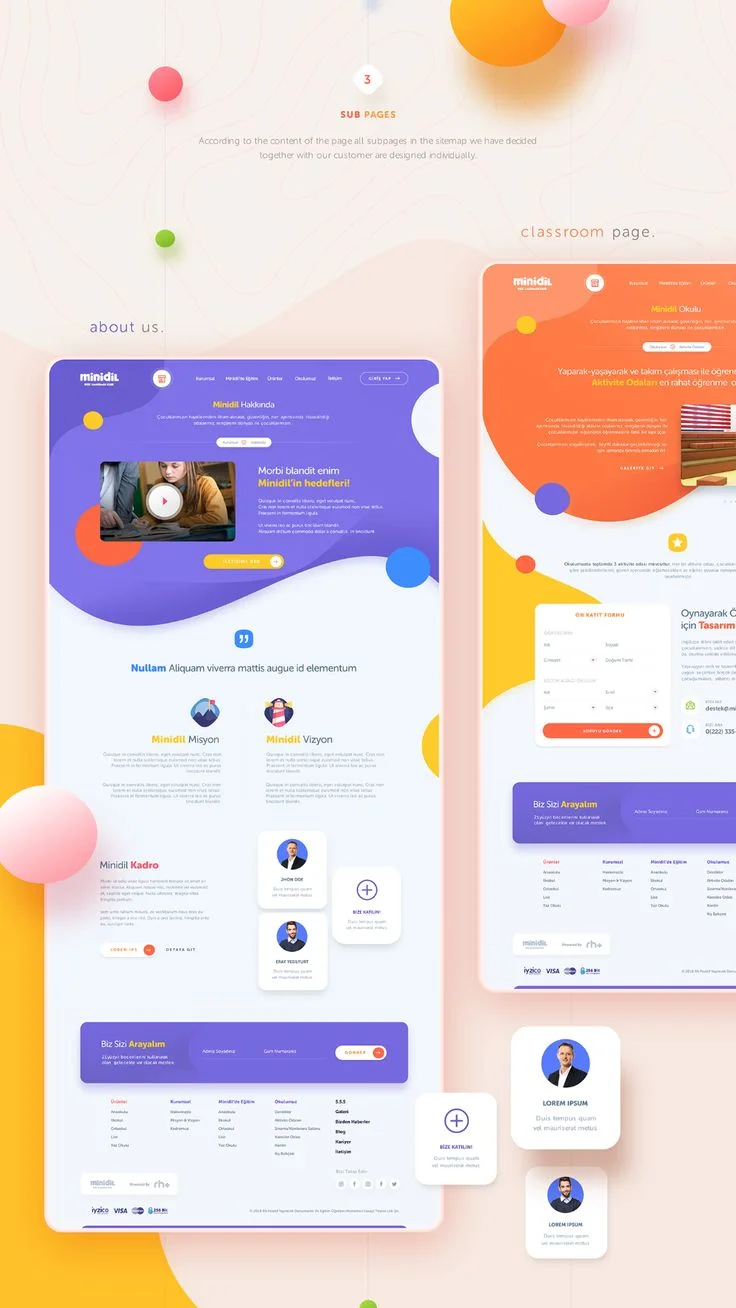 Minidil Website | Web site ui/ux design website, Colorful website design web layout, Web design inspiration