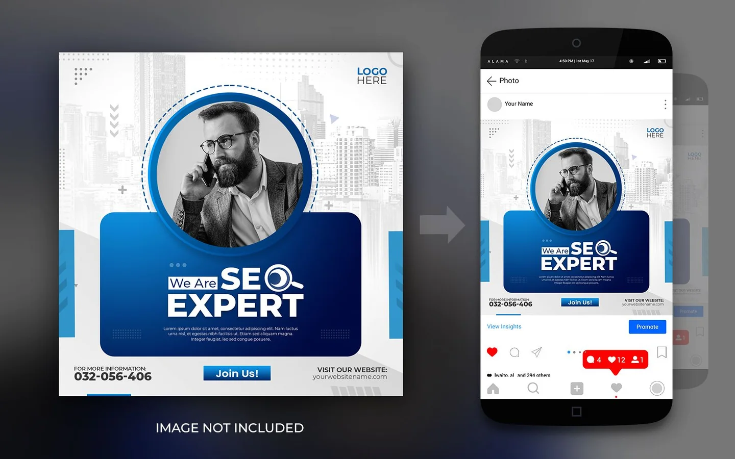 Seo social media post design | Seo creative post, Social media post template, Marketing agency social media post