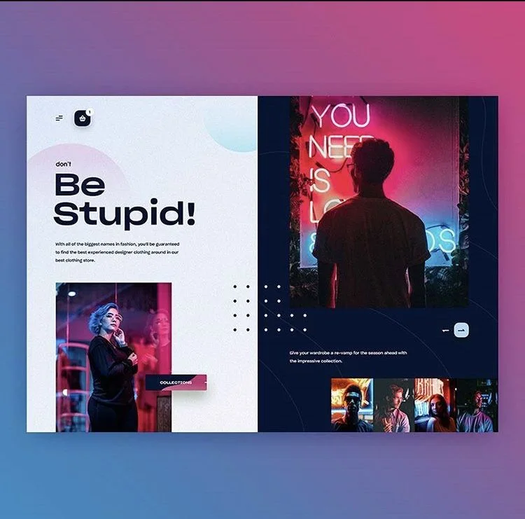 Modern Web UI Design by Farzan Faruk | Futuristic media presentation design, Web design 2020, Neon website