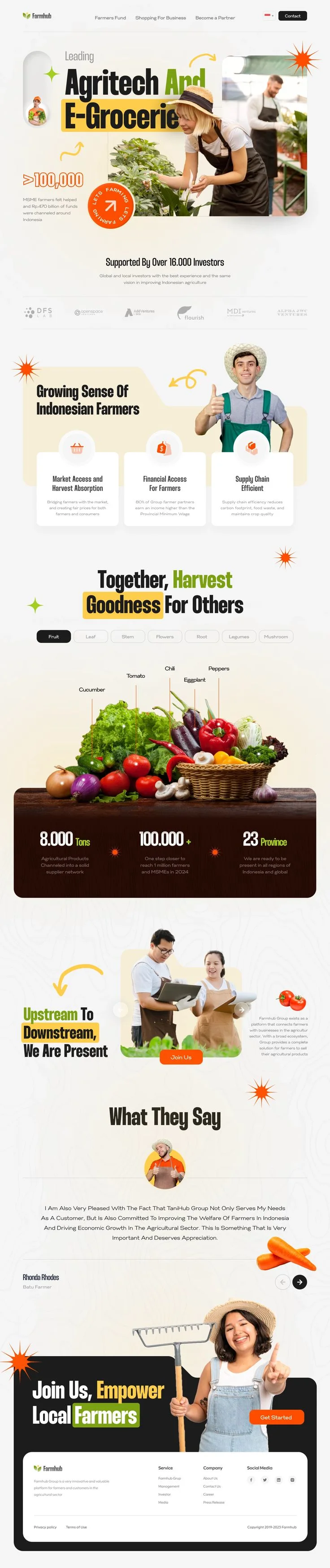 Farmhub Agricultural Bussines Website | Agriculture website ideas, Farming website design, Creative web design