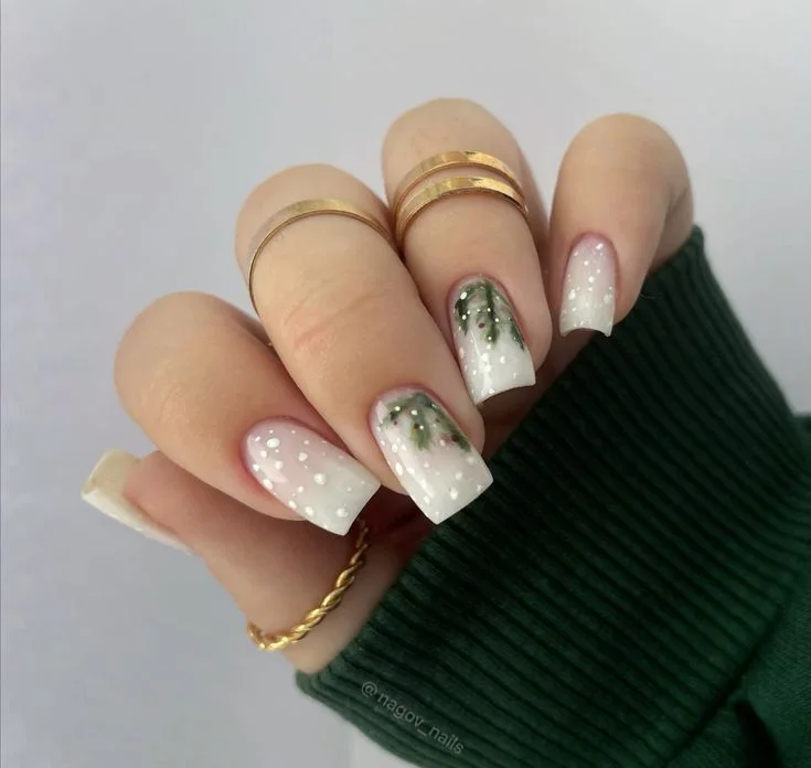 💅 Маникюр 2026 тренды и идеи для стильного дизайна ногтей | Short nail designs for new years eve, New years nails green