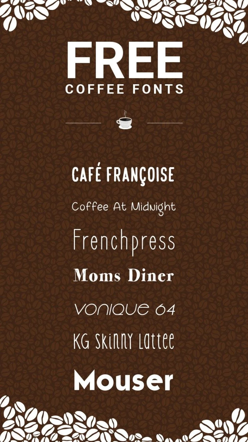 Coffee themed fonts | Creating cafe logo ideas, Designing coffee shop menus, Food font