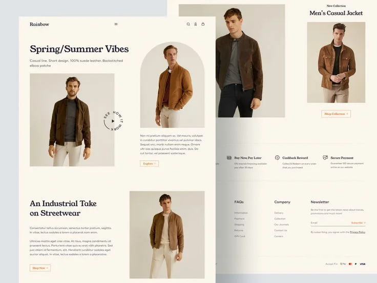 Shop landing page | Landing page design ecommerce, Retail landing page design, Shop web design