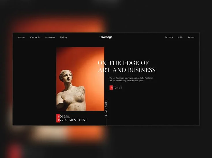Ravenage | UI/UX Design | Web design