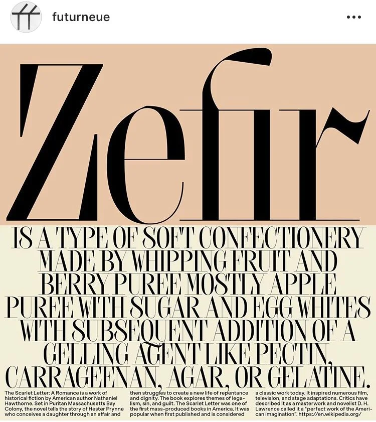 An Advertisement Featuring 'zeir' Typography Design | Typeface inspiration, Serif typography poster, Grotesk font inspir