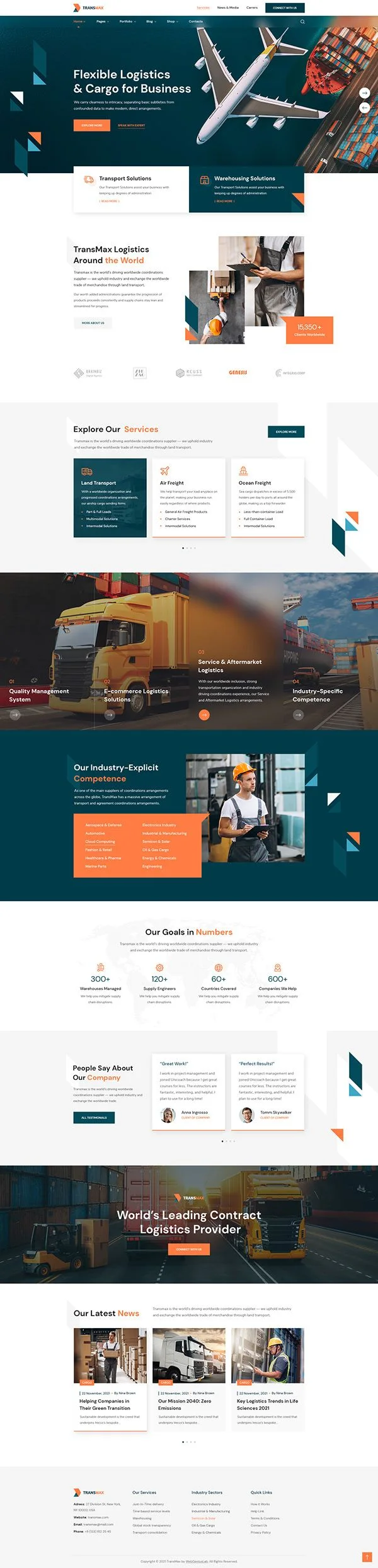 Web Design | Logistics company website design ideas, Responsive website design for logistics, Landingpage