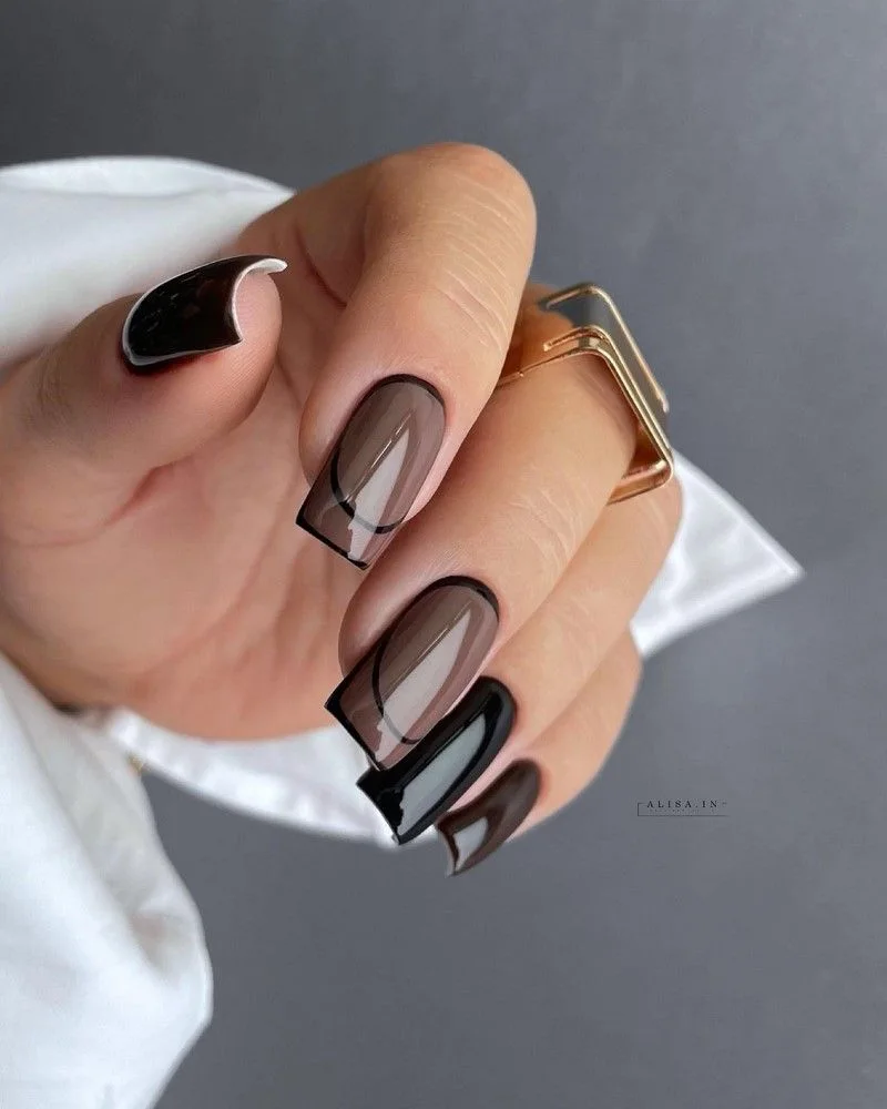 Современный городской стиль и новые сочетания — LadySovet | Unghie beige, Kutek disney, Square nail designs