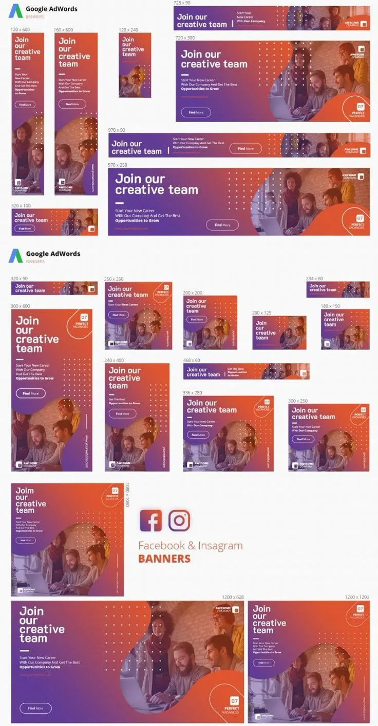 22 Multipurpose Web Banner Templates PSD | Web banner ad, Gdn banner, T banner design