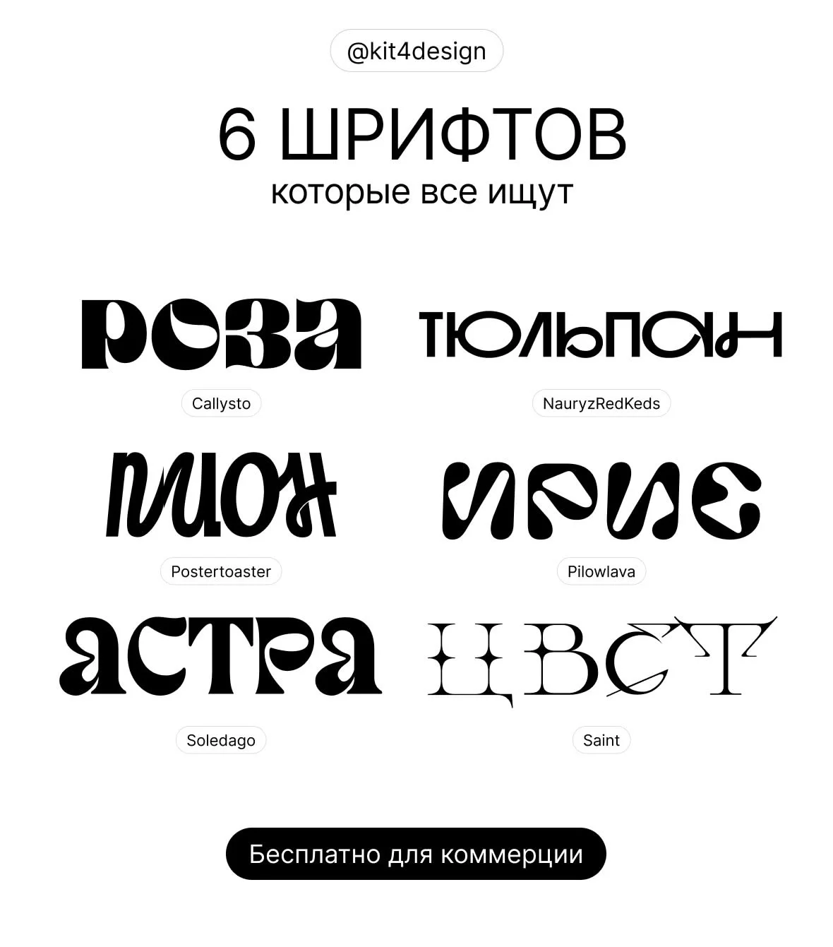 Акцидентные красивые шрифты с кириллицей