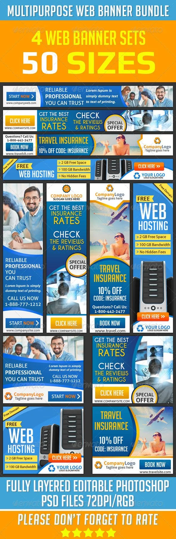 Web Banner Ad Design Bundle | Баннер, Дизайн, Маркетинг