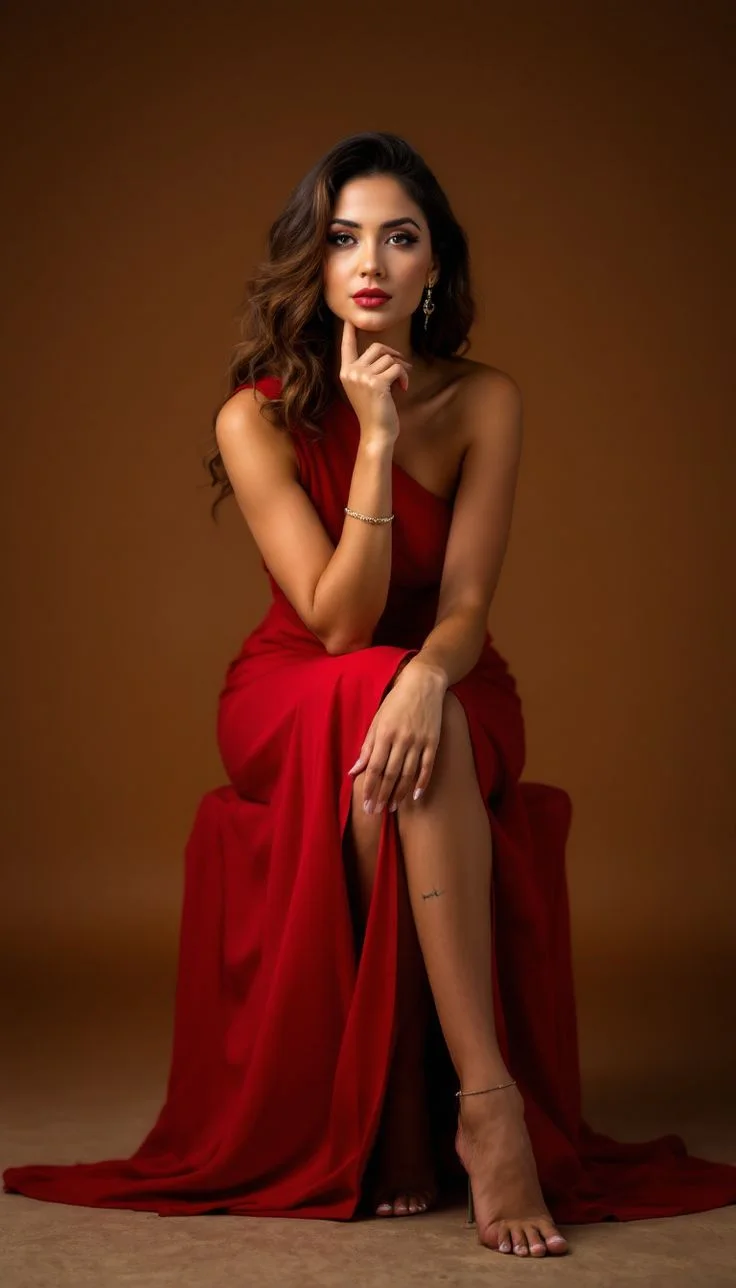 Lady in red v 3 | Портрет девушки, Красивые позы для фото, Фотосессия девушки