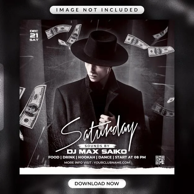 Saturday party flyer or social media banner template | Premium PSD | Шаблон баннера, Дизайн, Социальные сети