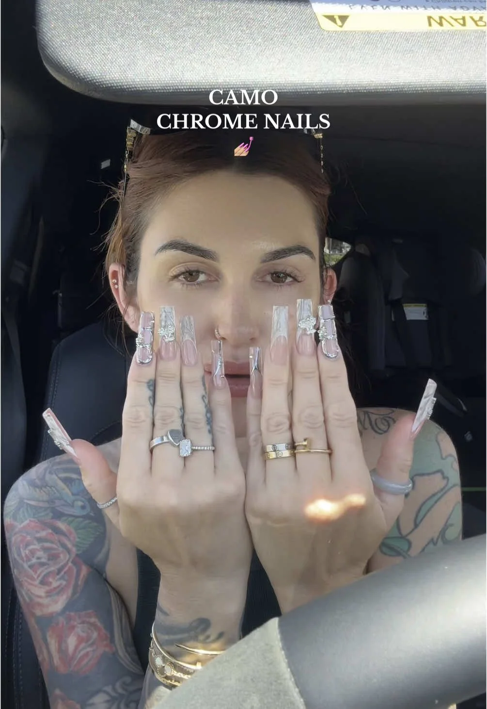 +20 amazing Ideas Nail Art For 2026 | Bianca censori nails, Clear chrome, How to get silver chrome nails